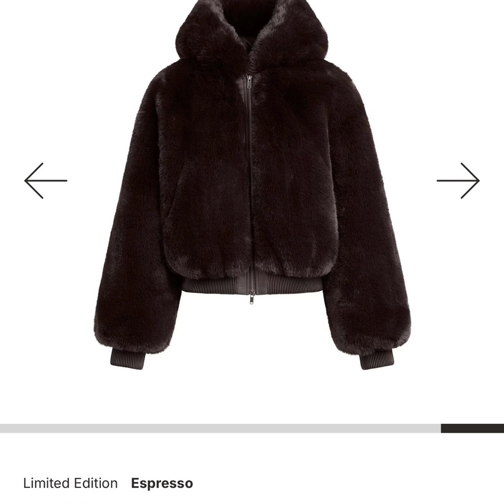SKIMS Dark Brown Teddy Jacket